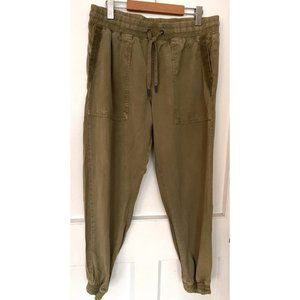 Zara Army Green Balloon Pants with Elasticized  Bottoms